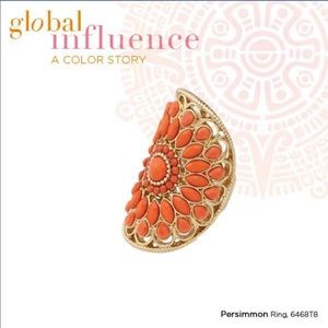 Lia Sophia Persimmon Ring, size 8